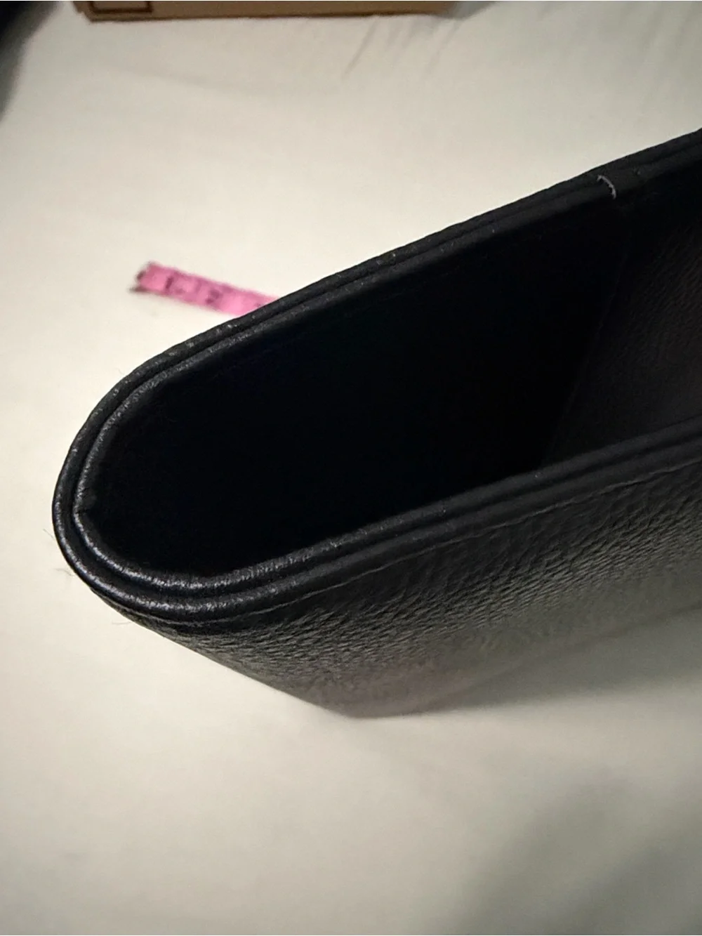 CLOTH & PAPER: Black Leather Zipfolio Organizer
